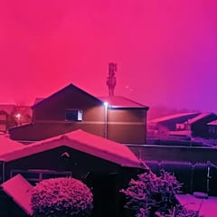 Goodbye to the mystery of the pink sky in England: the phenomenon that went viral during a snowfall explained
