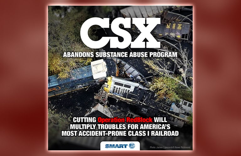 CSX ENDS OPERATION REDBLOCK - SMART Union