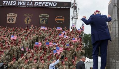Trump visits Fort Bragg to mark U.S. Army anniversary