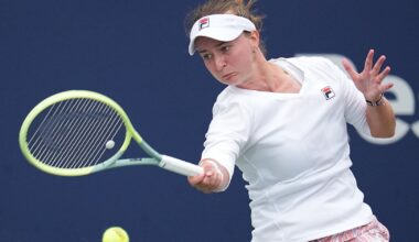 Barbora Krejcikova in action ahead of the Australian Open.