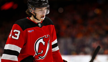 Devils' Luke Hughes Suffers Dislocated Shoulder
