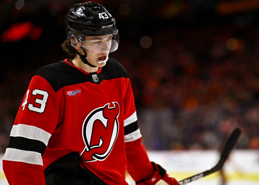 Devils' Luke Hughes Suffers Dislocated Shoulder