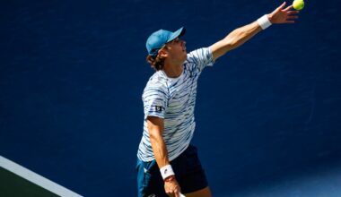 Alex de Minaur in action ahead of ATP Toronto.