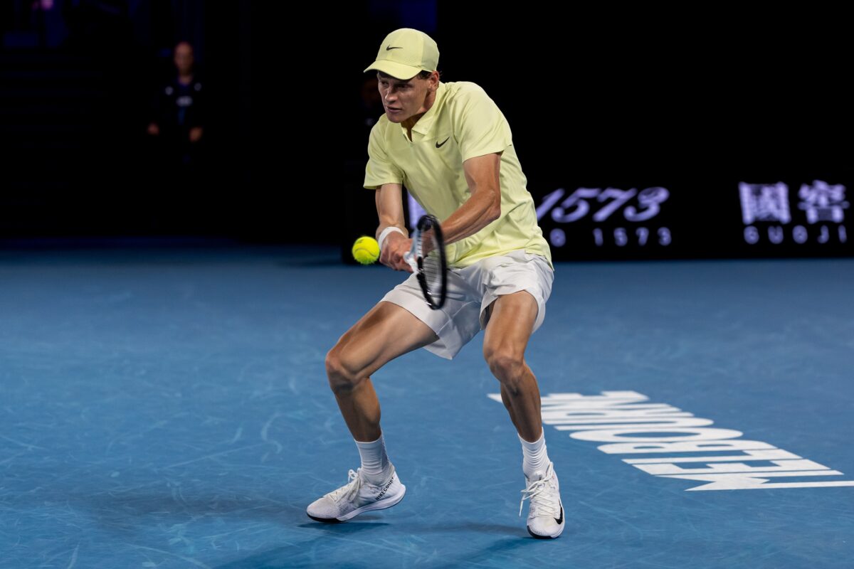 Jannik Sinner in action at the Australian Open.