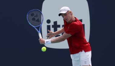 Denis Shapovalov in action ahead of ATP Los Cabos.