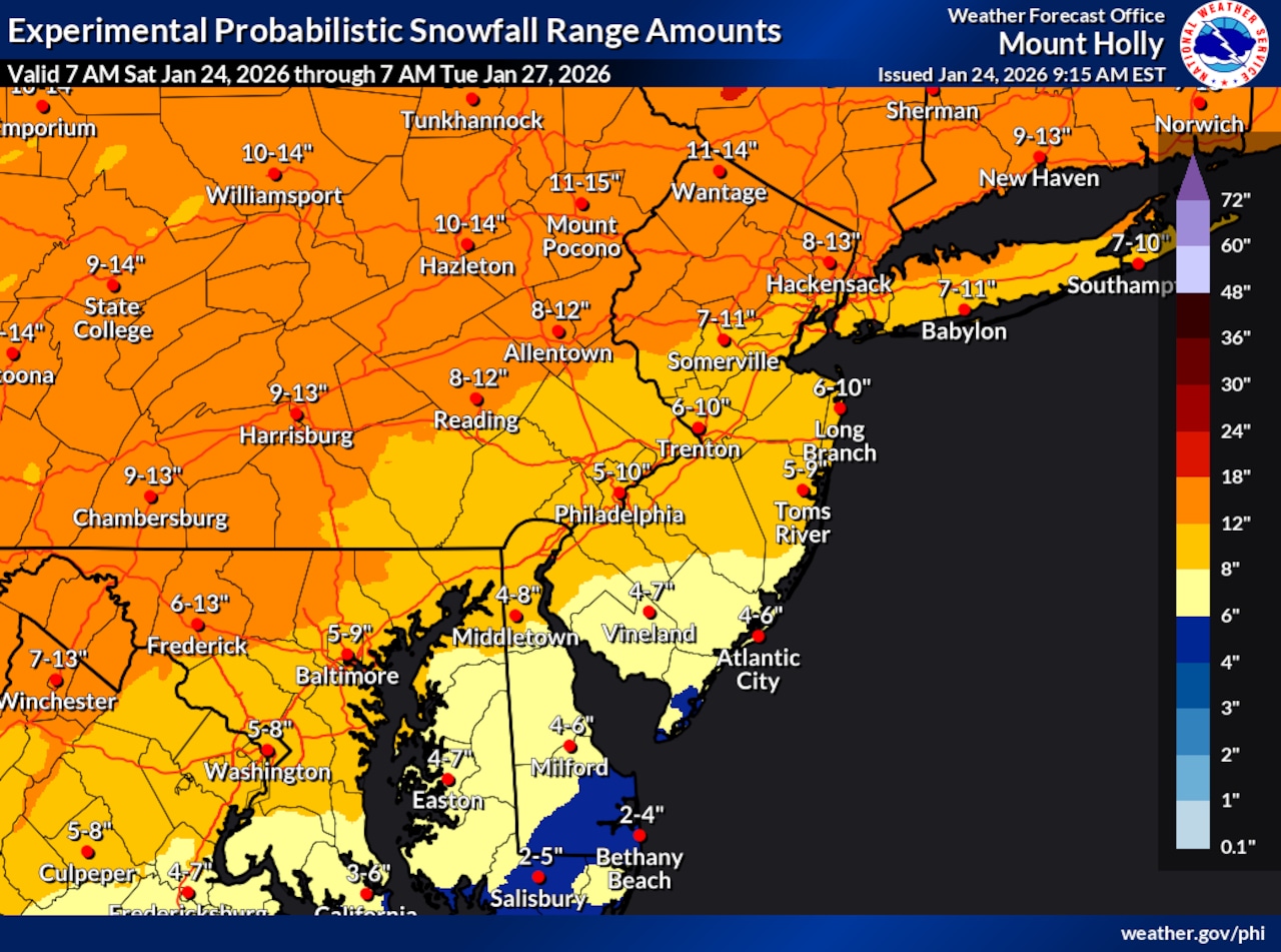 NJ snow forecast update