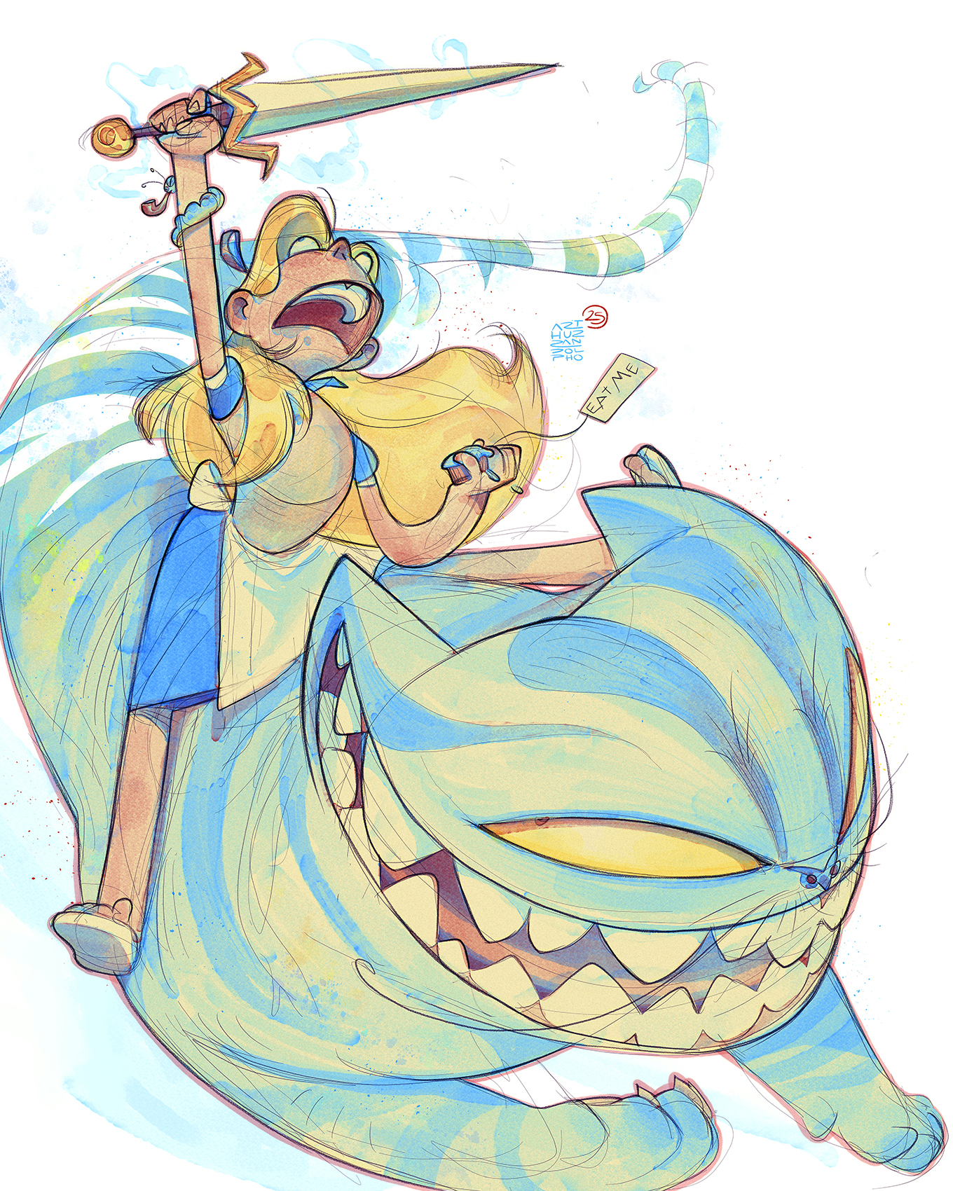 Alice in Wonderland character art