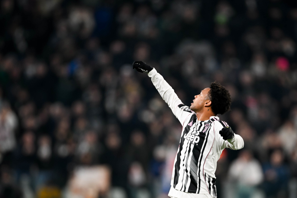 Weston McKennie celebrates his goal for Juventus against Pafos in the Champions League (@juventusfc)