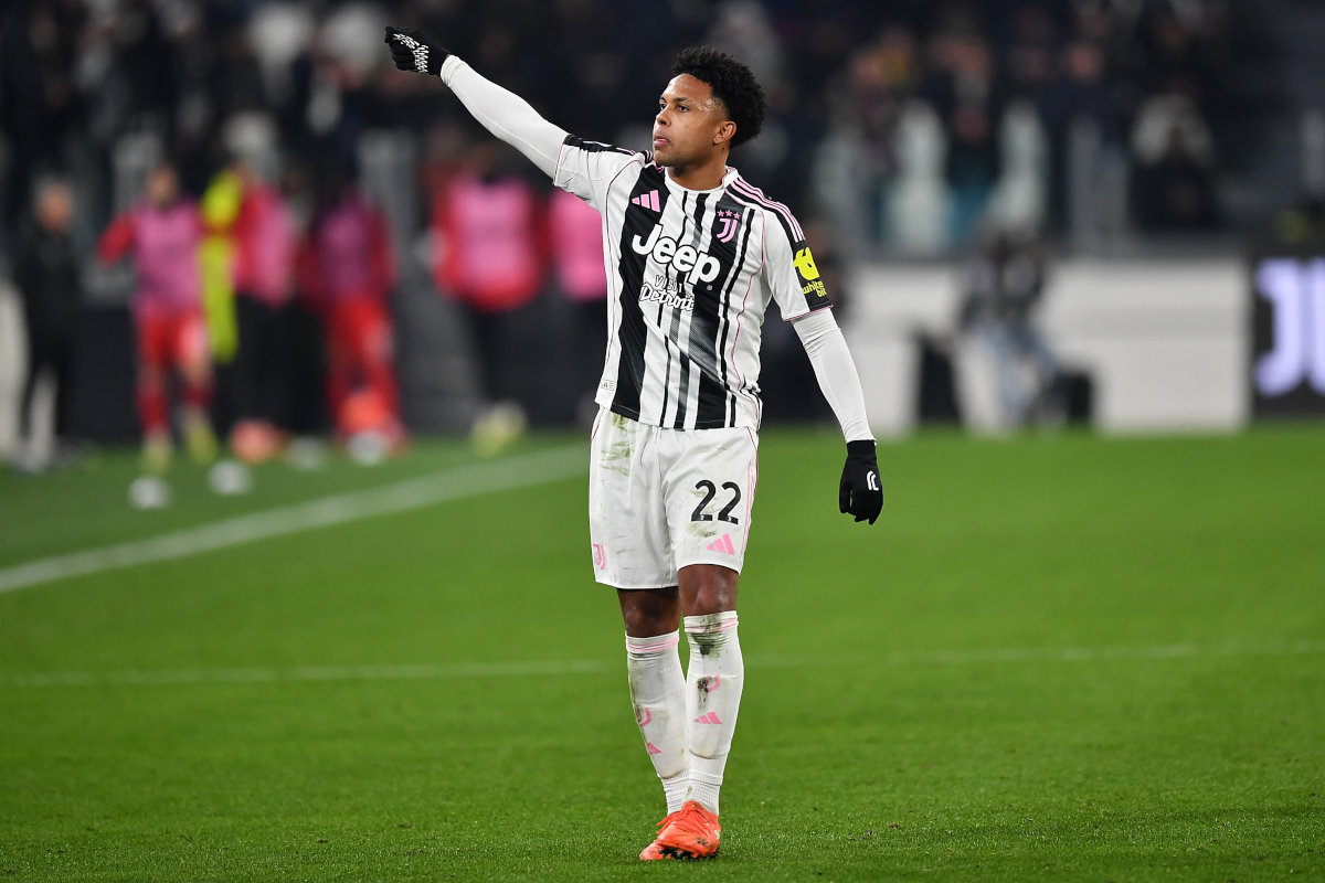 TURIN, ITALY - JANUARY 12: Weston McKennie of Juventus FC celebrates a goal during the Serie A match between Juventus FC and US Cremonese at Allianz Stadium on January 12, 2026 in Turin, Italy. (Photo by Valerio Pennicino/Getty Images)