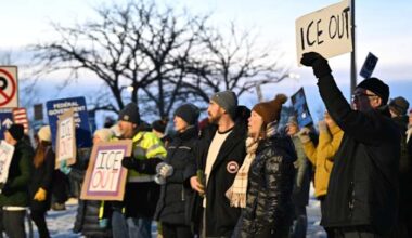 Protesters gather outside Minneapolis immigration court after ICE officer kills driver