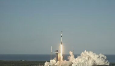 SpaceX rocket launch from Florida coast