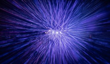 Abstract Pattern Of Light Rays In The Laser Show