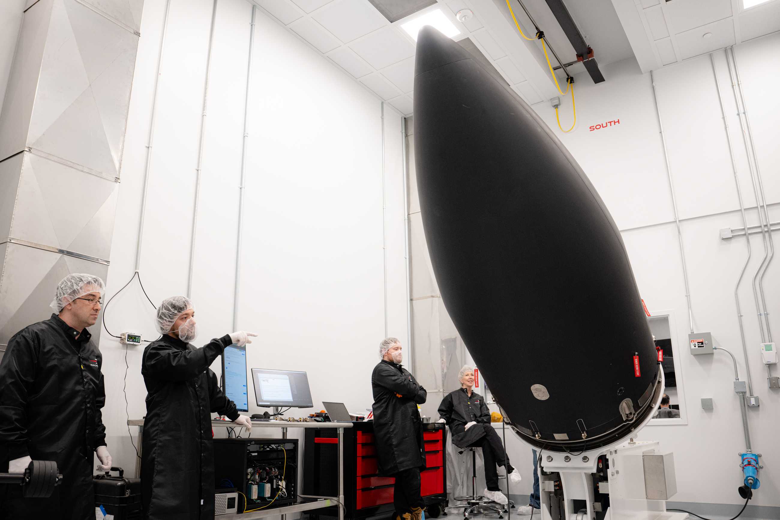 Aerospace and Rocket Lab team loading DiskSat at Wallops 2025-12-03 for NASA