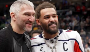 Alex Ovechkin takes sons to Wizards-Lakers game, Trae Young wears his Capitals jersey courtside