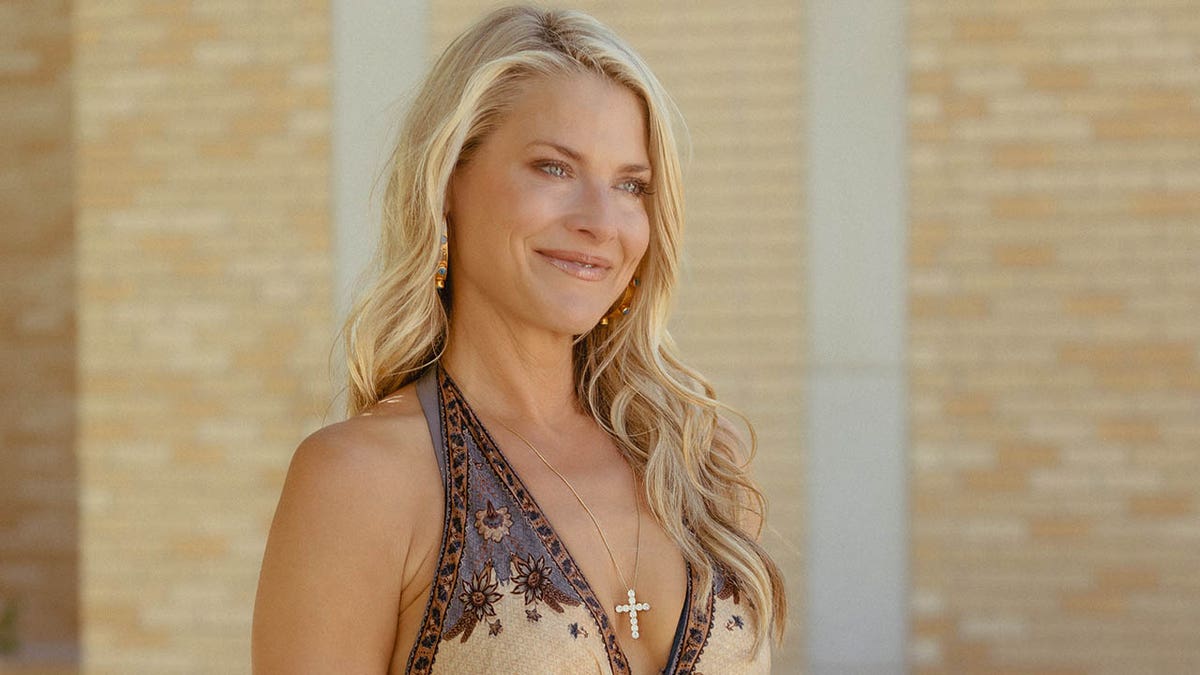 Ali Larter smiles in "Landman"