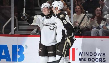 Andrew Cristall records goal and assist vs. Hartford, regains Hershey team scoring lead