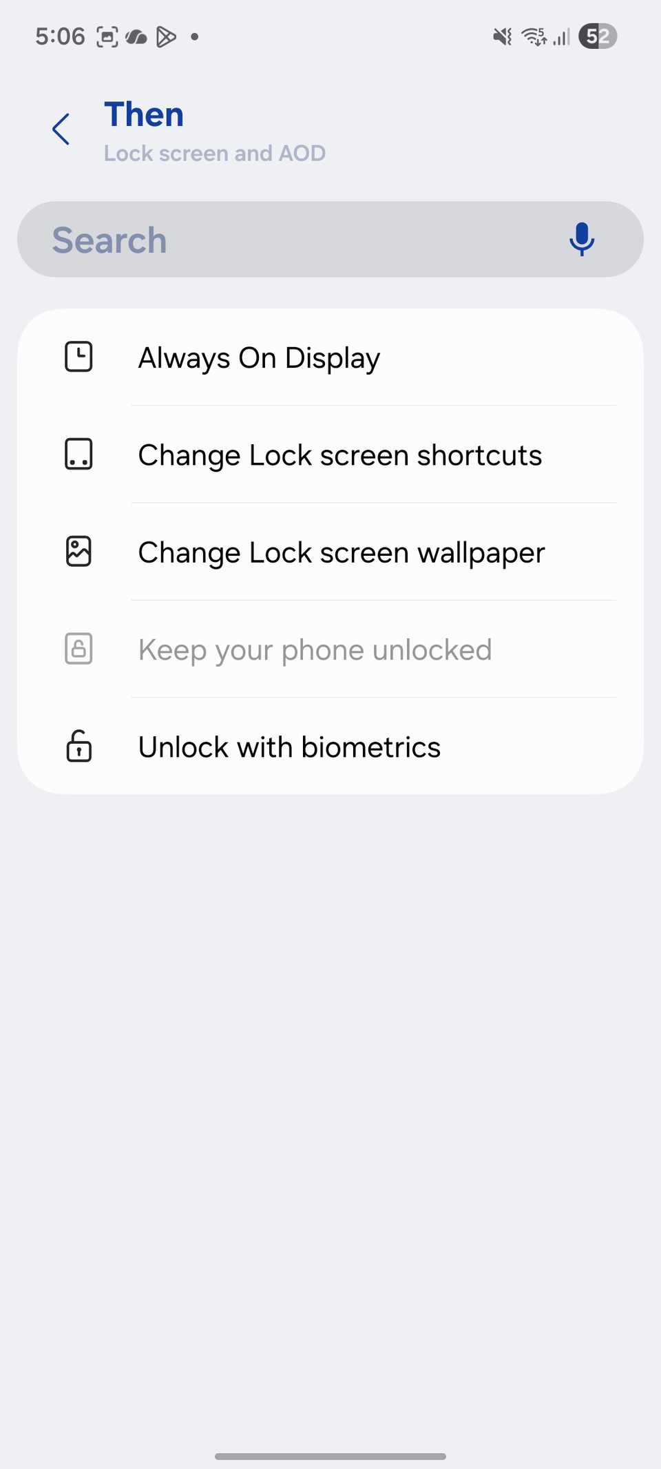 disable AOD when Android Auto is connected