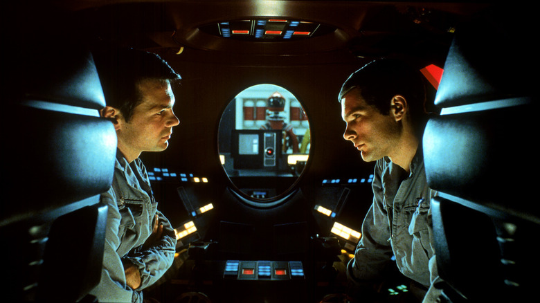 Two astronauts talking in 2001: A Space Odyssey