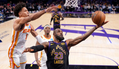 LeBron barely misses triple-double, Luka adds 27 in Lakers' skid-snapping 141-116 win over Hawks