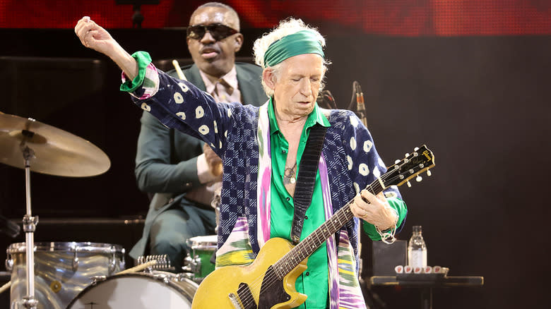 Keith Richards performing.