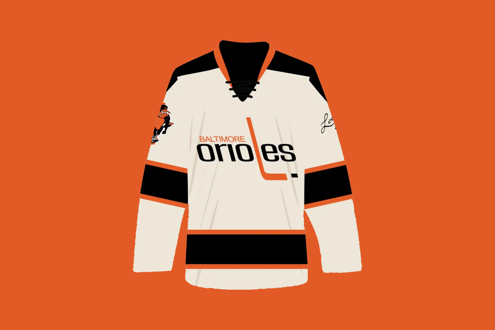 Baltimore Orioles hockey jersey giveaway