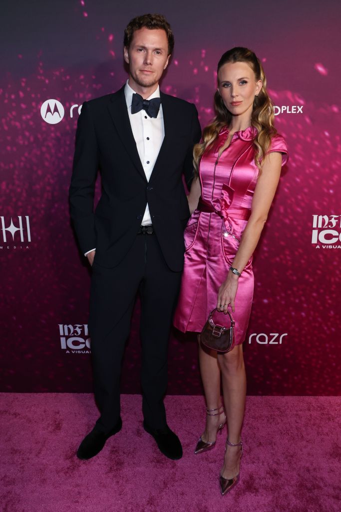 Barron Hilton and Tessa Hilton attends a premiere for the documentary "Infinite Icon: A Visual Memoir" in Los Angeles, California