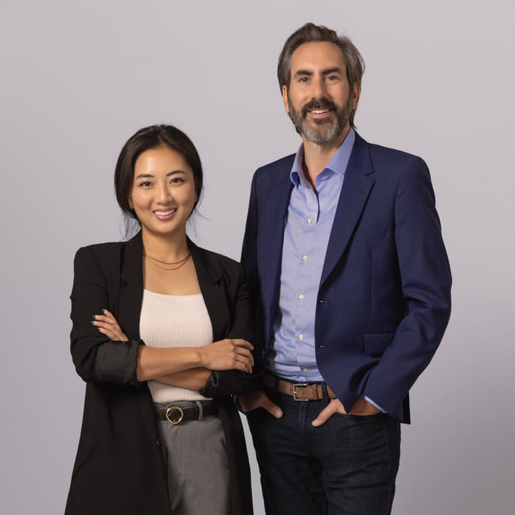 The Dan Brunn Architecture leadership team: studio director Julia Ok and founding principal Dan Brunn. Photo: Paul Sun (The Social Trust), courtesy Dan Brunn Architecture. 