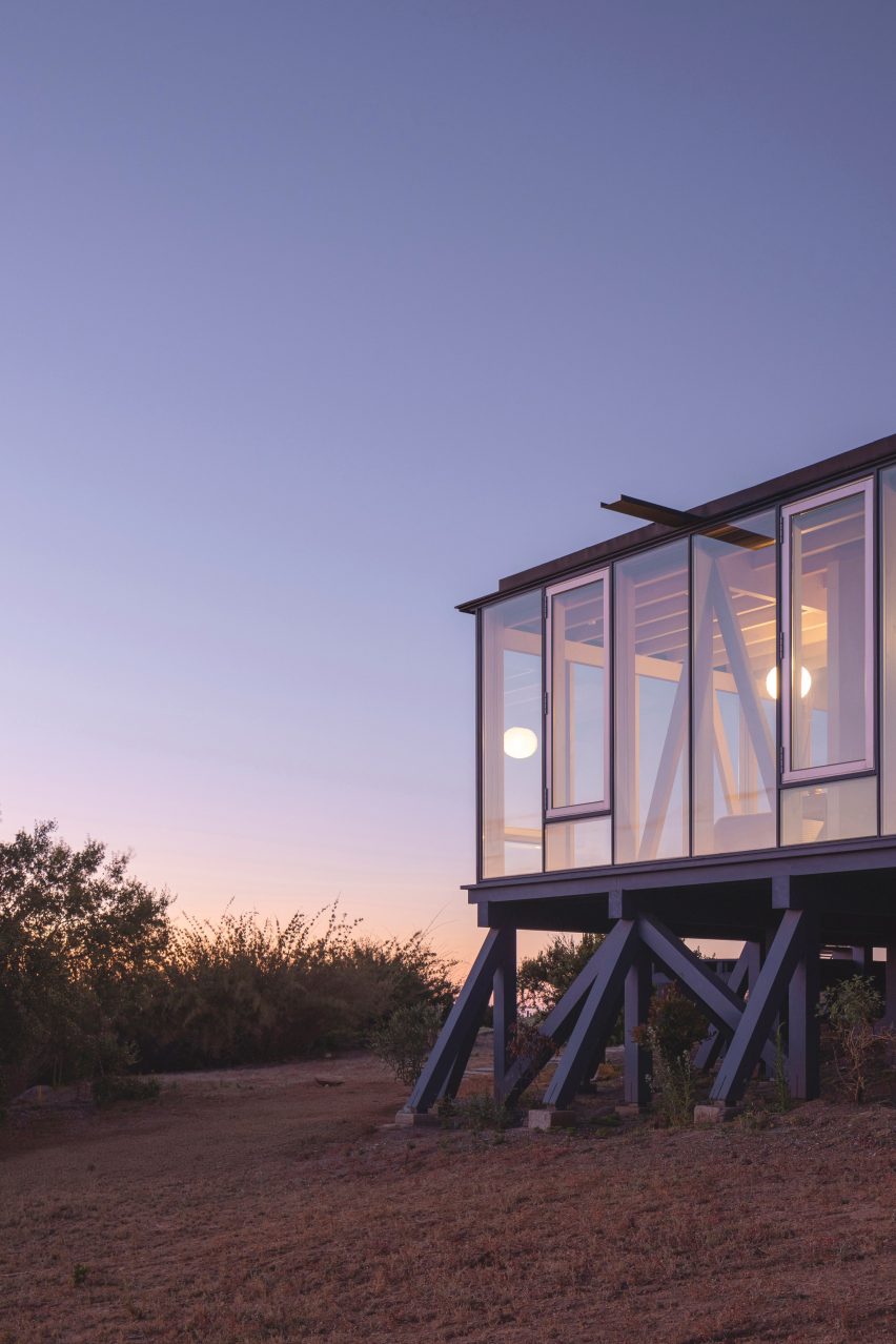 Chilean home at sunset