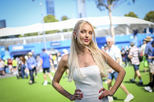 Australian Open influencer and tennis WAG Morgan Riddle.