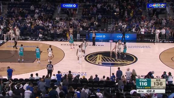 Balanced scoring, 23 3-pointers lead Warriors over Hornets, 136-116