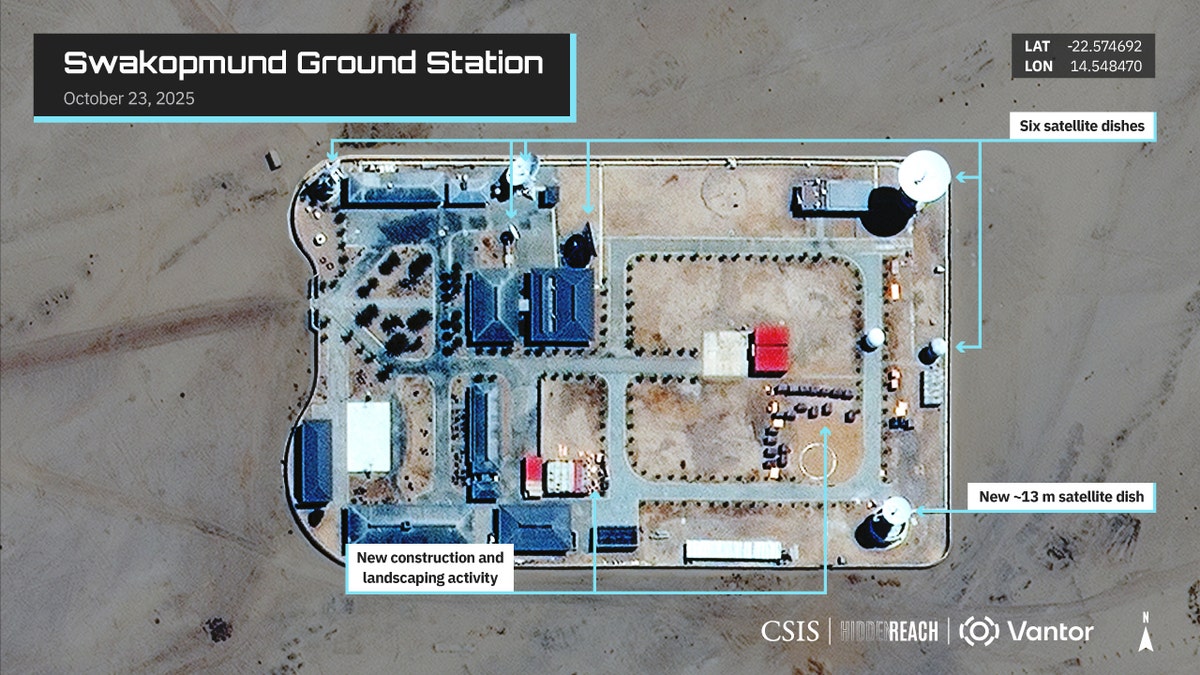 Space satellite station in Africa