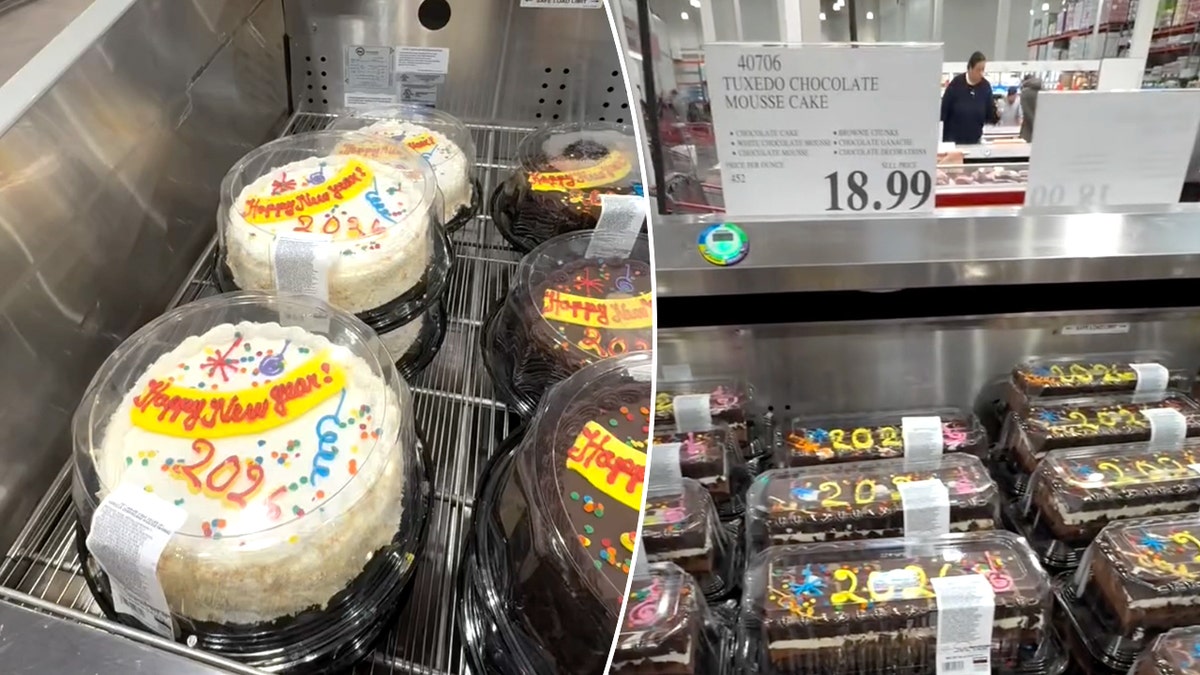 Costco cakes on display