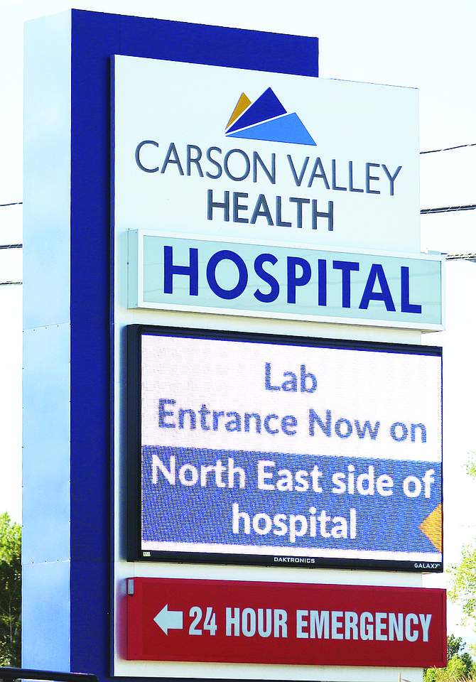 Carson Valley Health is located at Highway 395 and Virginia Ranch Road in Gardnerville.