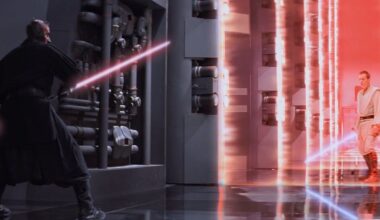 Darth Maul and Obi-Wan Kenobi face off in The Phantom Menace