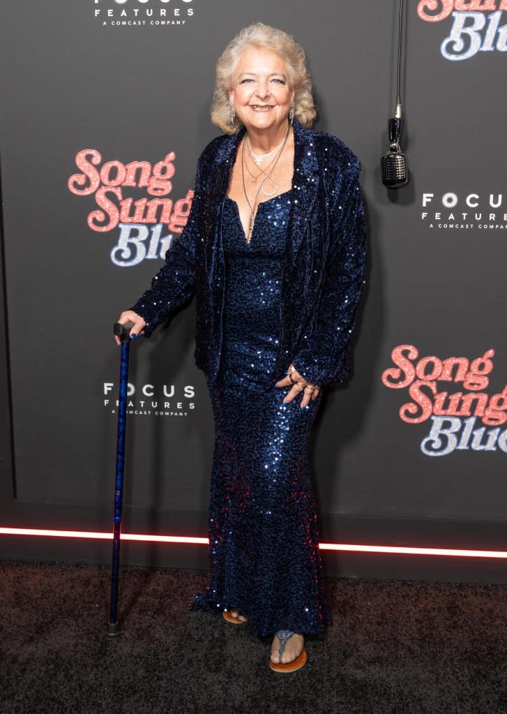 Claire Sardina attends the premiere of “Song Sung Blue” in New York City on Dec. 11, 2025. ZUMAPRESS.com