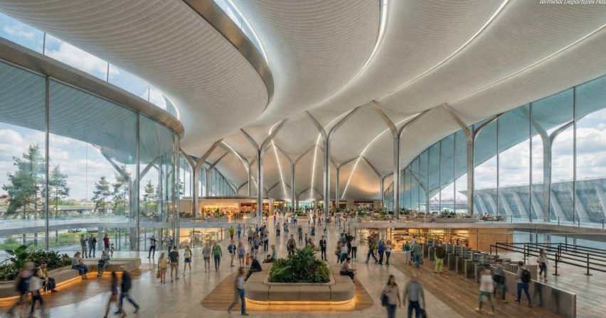 IAD terminal rendering interior