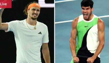 Olivia Gadecki, John Peers v Kristina Mladenovic, Manuel Guinard, Carlos Alcaraz v Alexander Zverev, Novak Djokovic v Jannik Sinner, day 13 scores, schedule, draw, times, how to watch