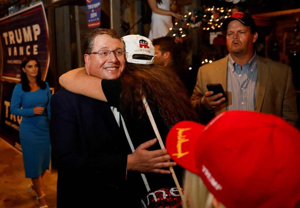 Republican Randy Fine celebrates his victory in Florida’s 6th District special election on April 1, 2025. Photo: Reuters