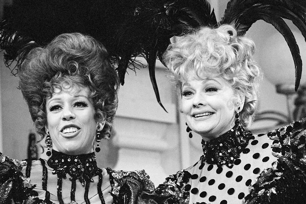 CBS Photo Archive/Getty Carol Burnett and Lucille Ball on 'The Carol Burnett Show' in 1967