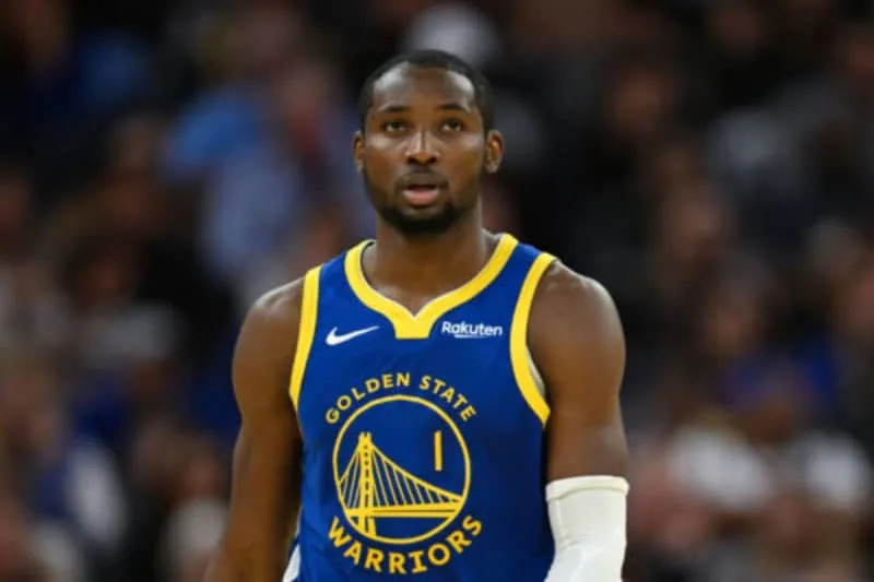 Nov 4, 2025; San Francisco, California, USA; Golden State Warriors forward Jonathan Kuminga (1) looks on against the Phoenix Suns in the third quarter at Chase Center. Mandatory Credit: Eakin Howard-Imagn Images