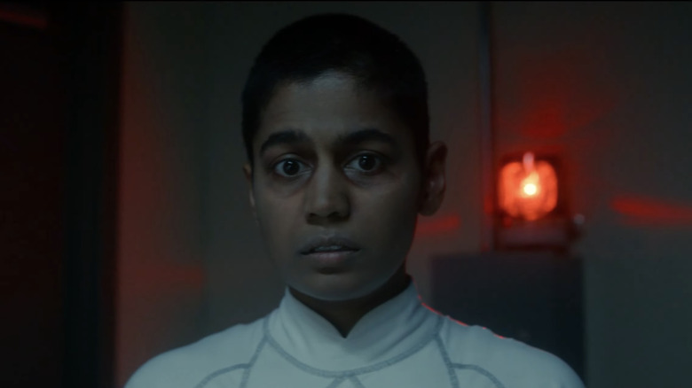 Linnea Berthelsen's Kali Prasad looks concerned in closeup in Stranger Things