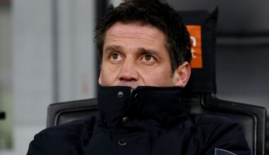 MILAN, ITALY - JANUARY 23: Cristian Chivu, Head Coach of FC Internazionale Milano, looks on prior to the Serie A match between FC Internazionale and Pisa SC at Giuseppe Meazza Stadium on January 23, 2026 in Milan, Italy. (Photo by Marco Luzzani/Getty Images)