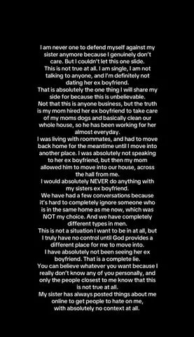 Lola Sheen/TikTok Lola Sheen's response to Sami's claims.