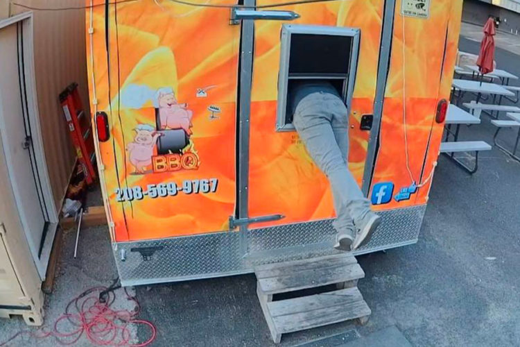 The suspect in the Dave’s Fire & Smoke BBQ burglary that occurred early Sunday morning. | Courtesy Dave’s Fire & Smoke BBQ