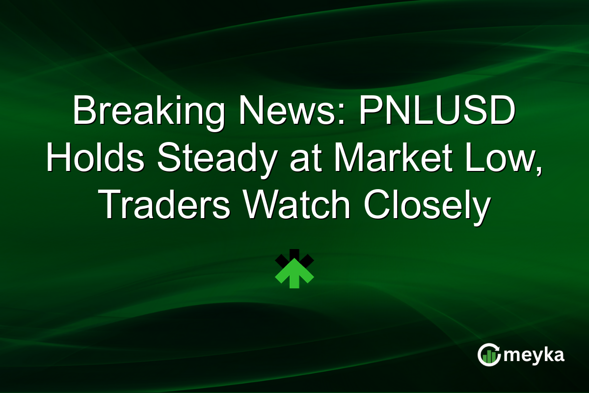 Breaking News: PNLUSD Holds Steady at Market Low, Traders Watch Closely