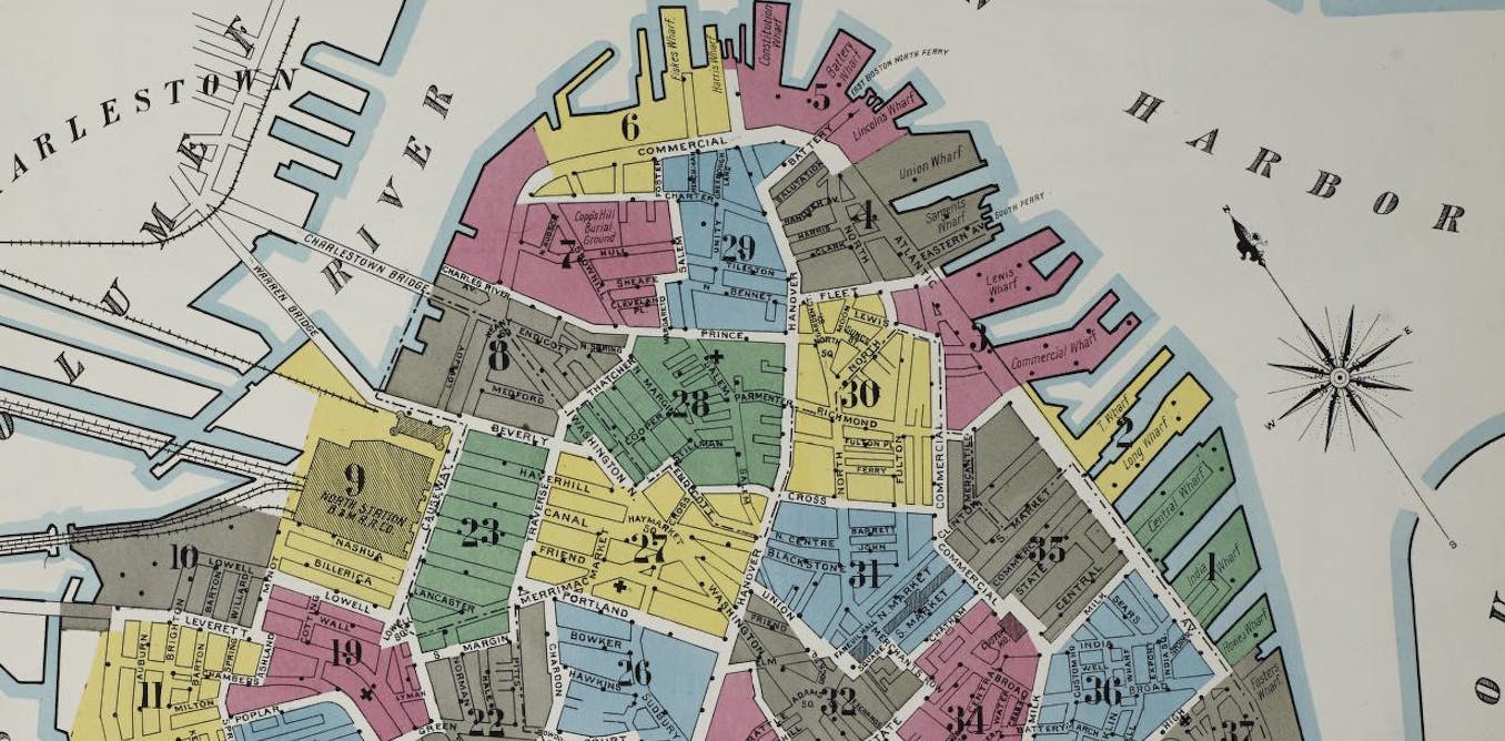 From flammable neighborhoods to moral hazards, fire insurance maps capture early US cities and the landscape of discrimination