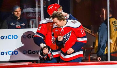 Dylan Strome reveals all the hockey equipment Alex Ovechkin keeps after his goals