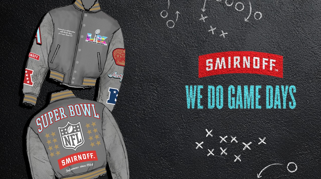 Smirnoff branded Super Bowl LX jacket