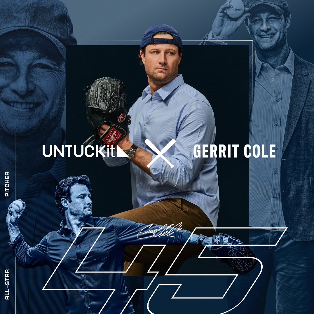 Gerrit Cole wearing an UNTUCKit shirt