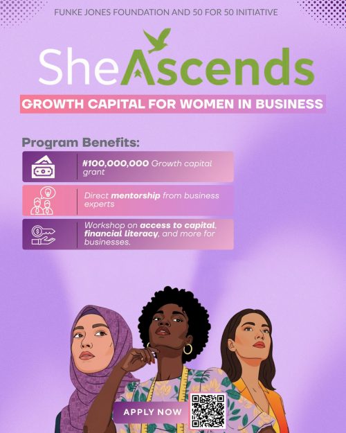 Call for Applications: SheAscends Growth Capital for Women Entrepreneurs in